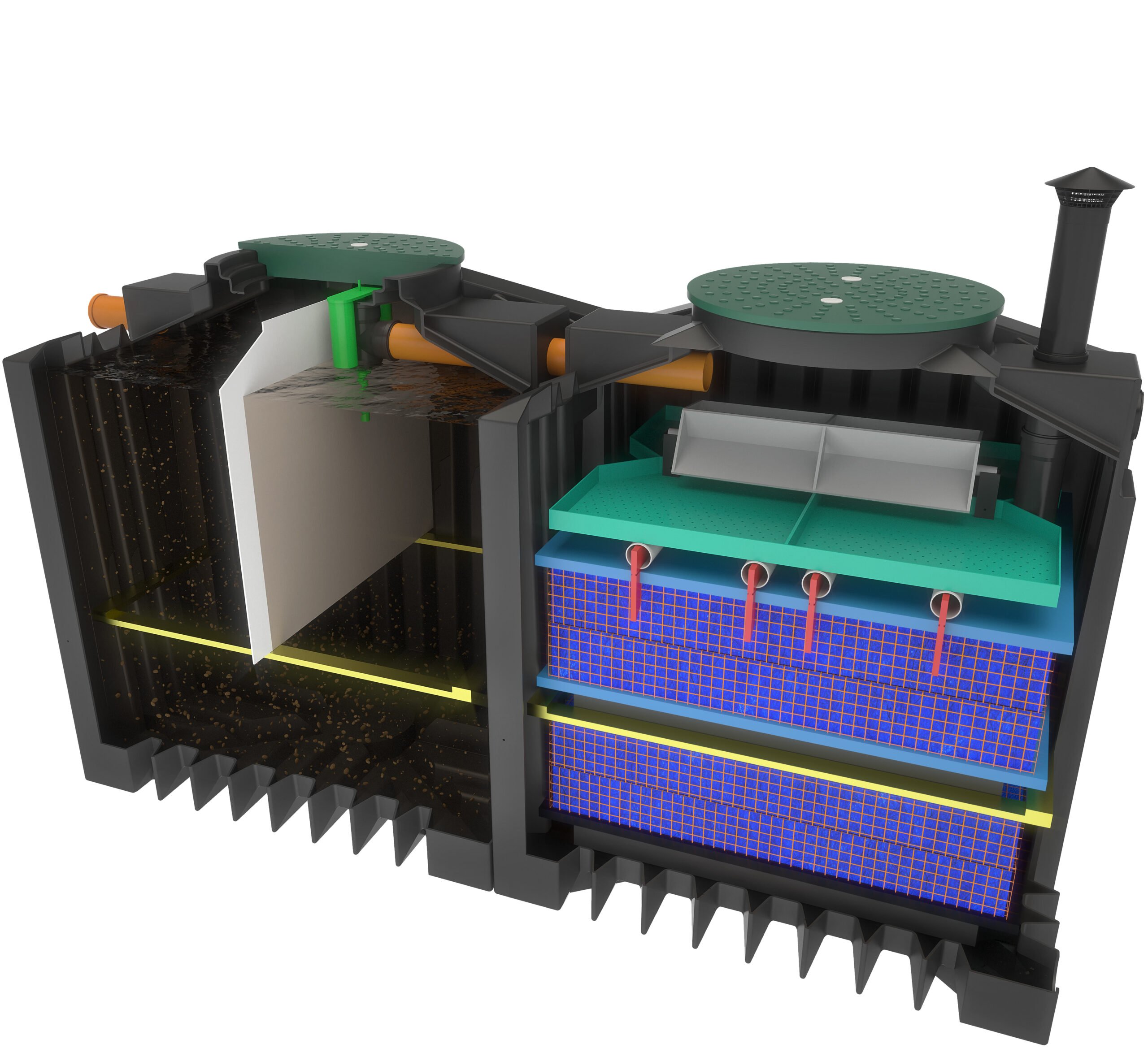 Bior&eacute;acteur ClearFox: biofilm avec effet filtrant